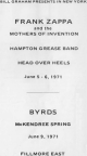 05+06/06/1971Fillmore East, New York, NY [2] (concert program)